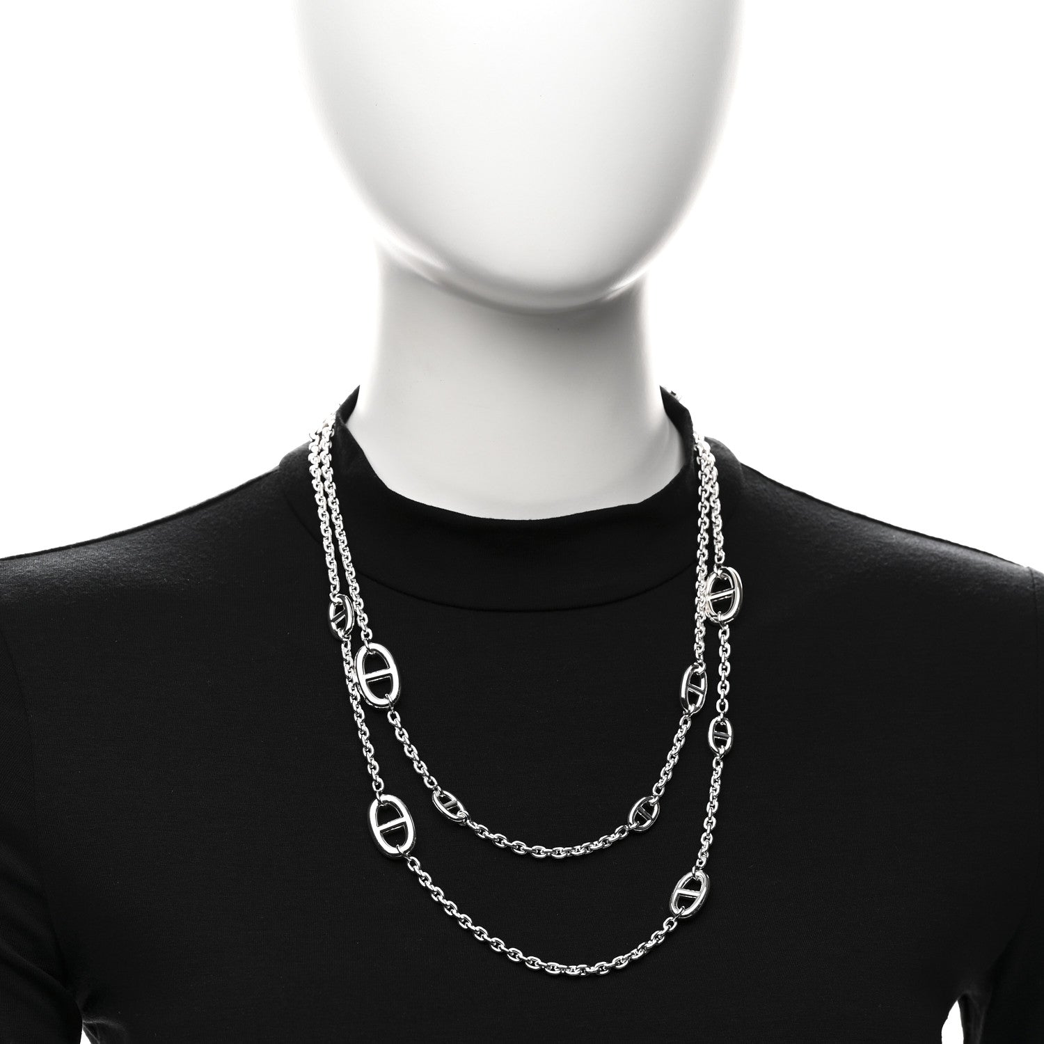 Hermes Sterling Silver Farandole Necklace 120 2 of 6