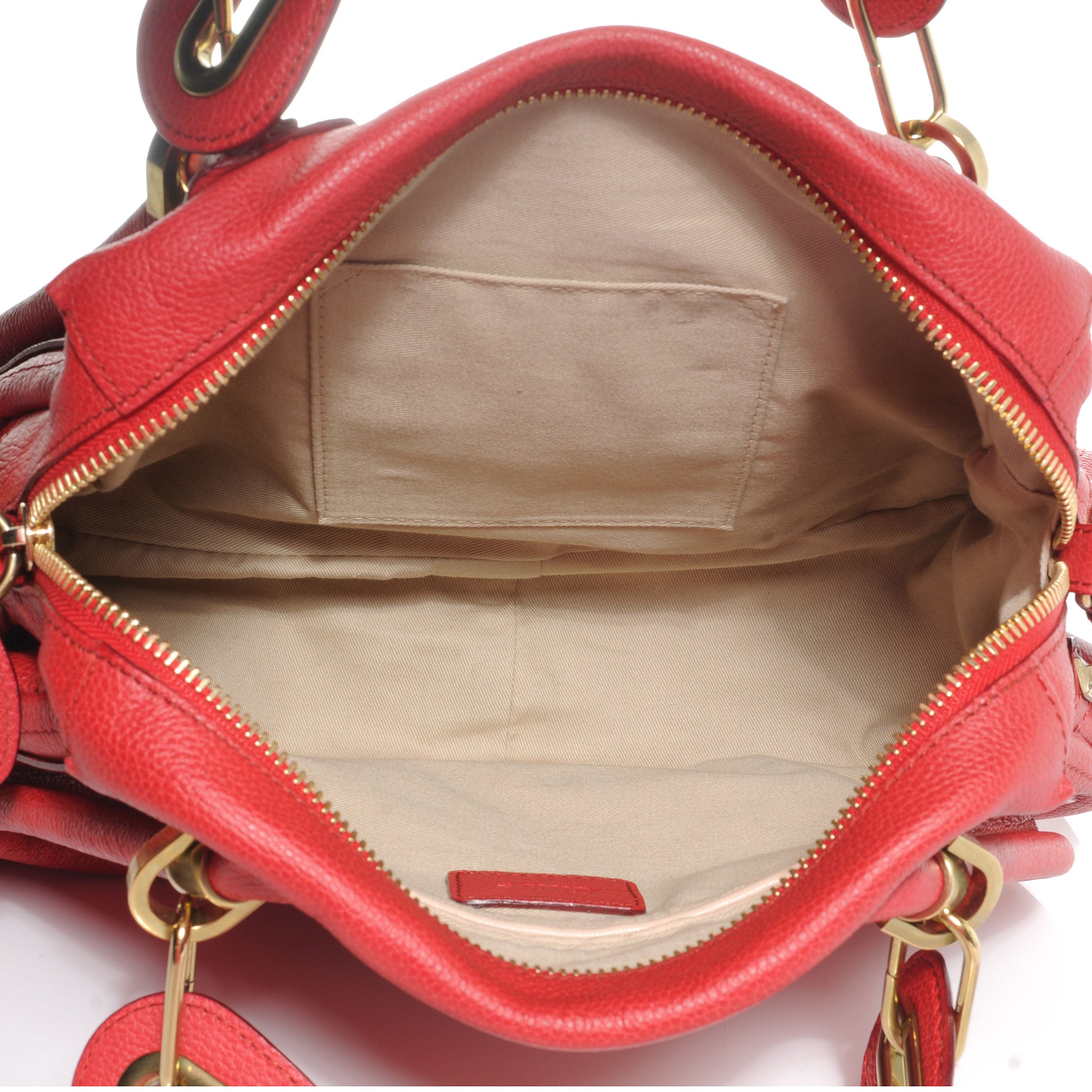 Chloe Calfskin Medium Paraty Peony Red 5 of 8