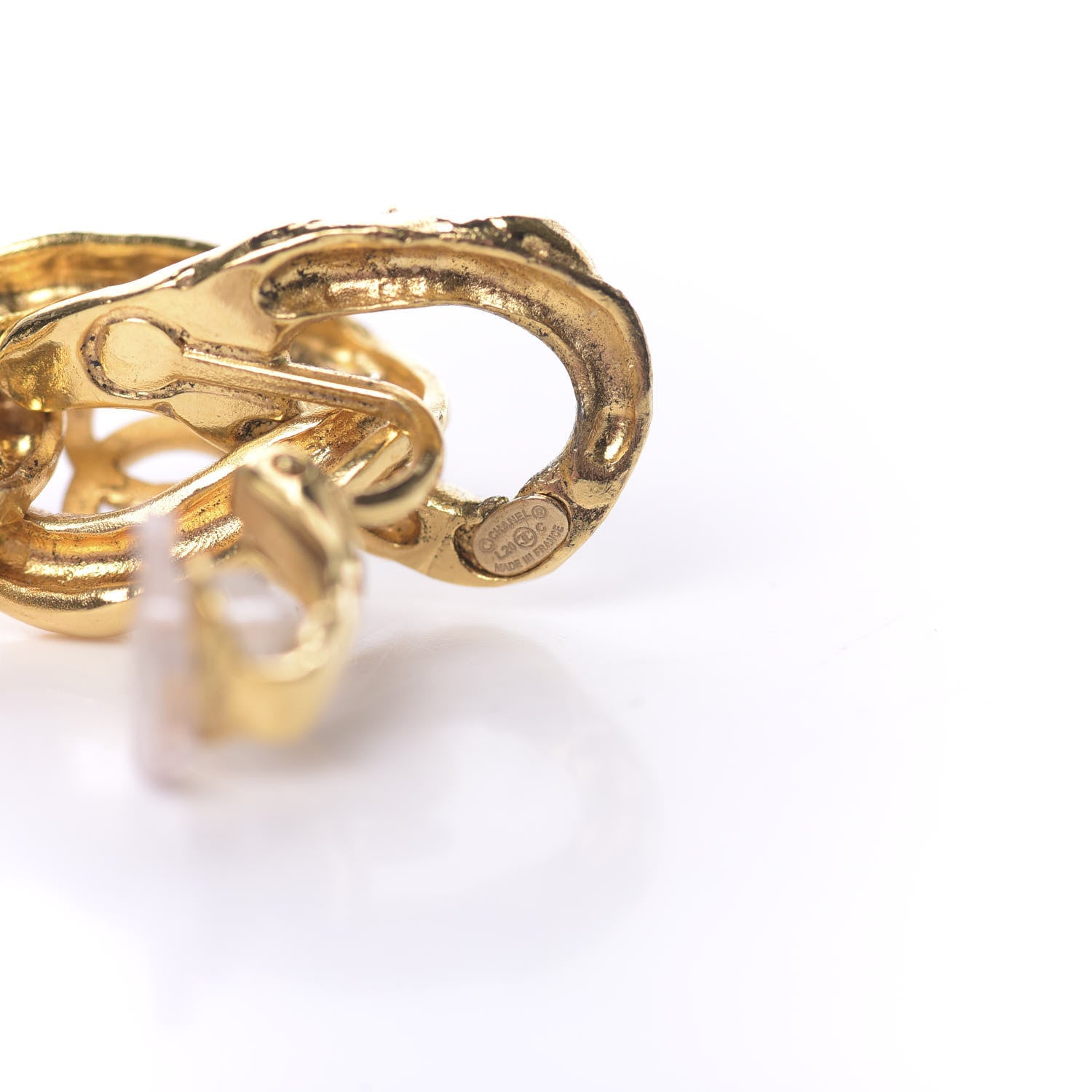 Chanel Pearl CC Drop Clip On Earrings Gold 4 of 5