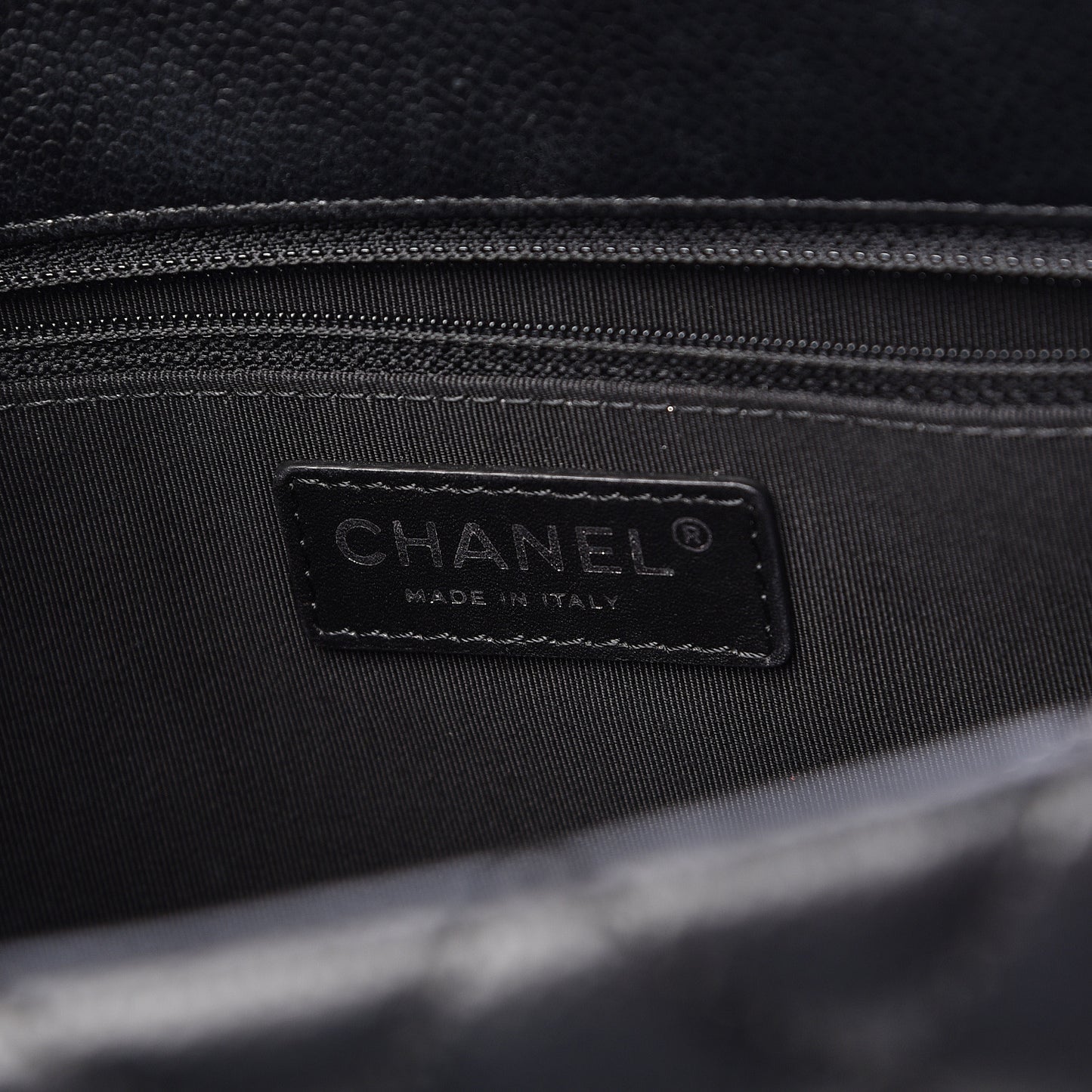 Caviar Quilted City Shopping Tote Black