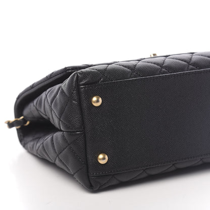 Chanel Caviar Quilted Small Coco Handle Flap Black 8 of 10
