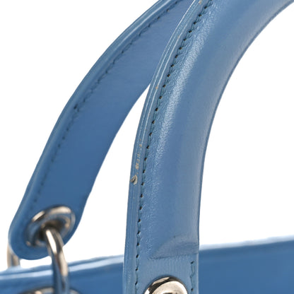 Christian Dior Lambskin Cannage Large Lady Dior Blue 10 of 12