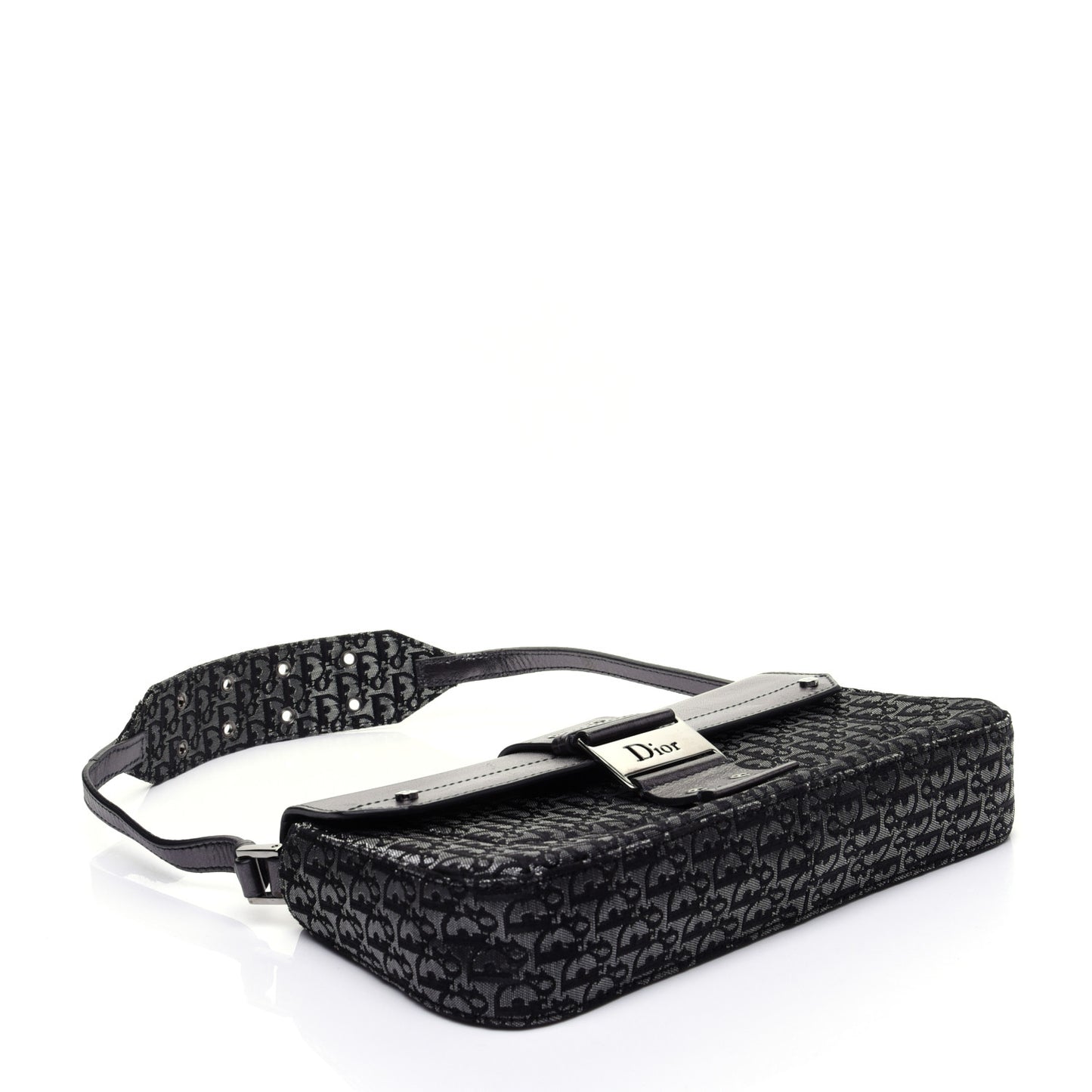 Metallic Monogram Street Chic Shoulder Bag Black