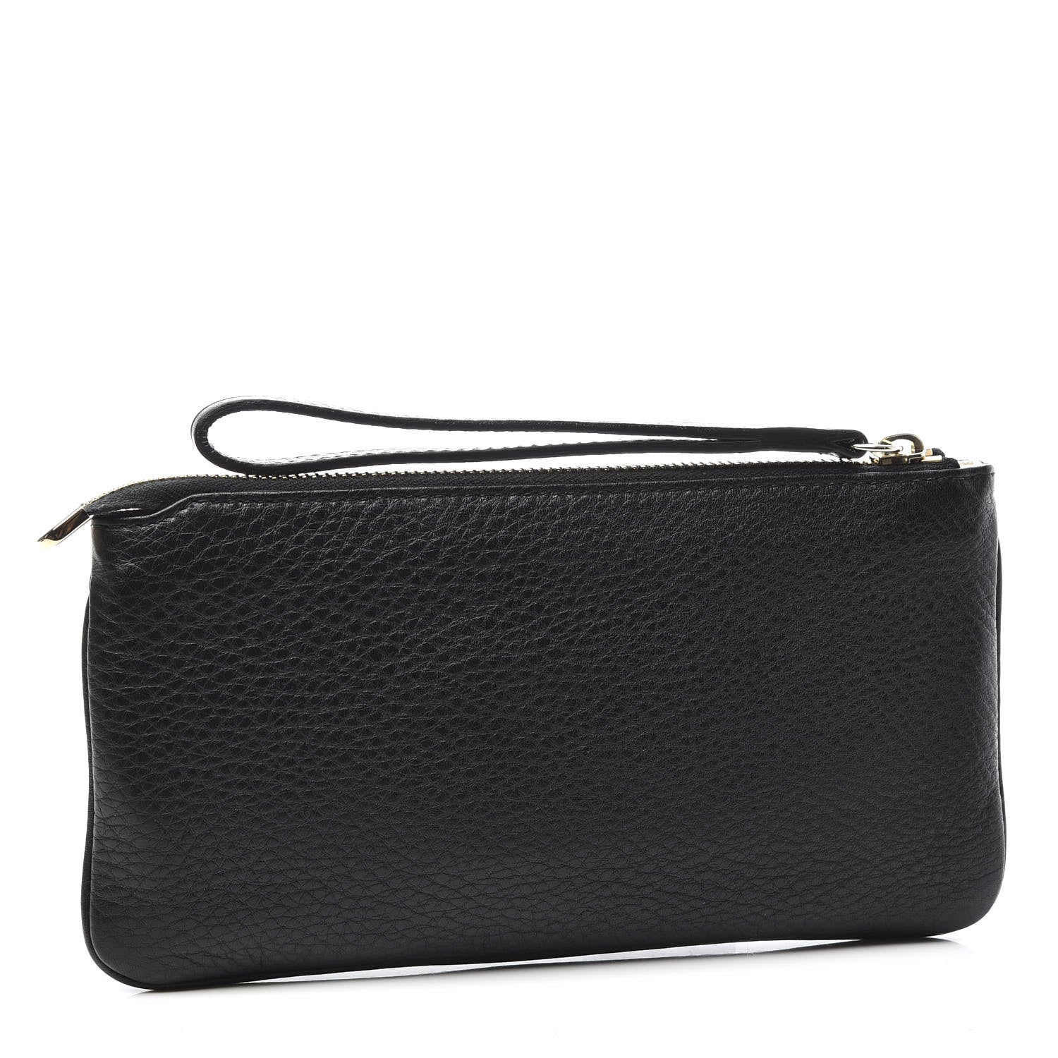 Gucci Pebbled Calfskin Soho Wristlet Black 2 of 8