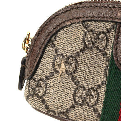 Gucci GG Supreme Monogram Web Ophidia Dome Key Pouch Beige New Acero 5 of 5
