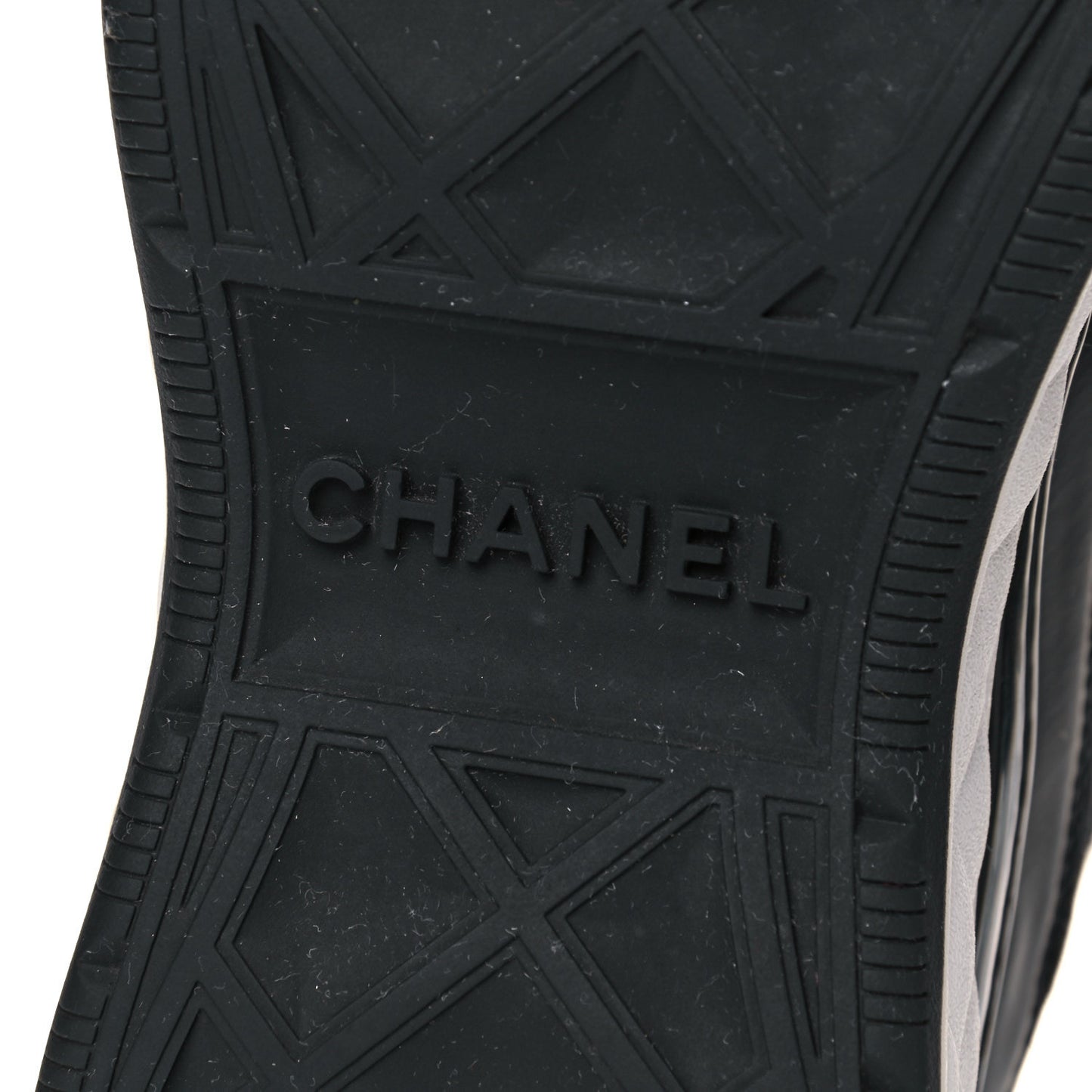 Velvet Calfskin Mixed Fibers CC Sneakers 39.5 Black