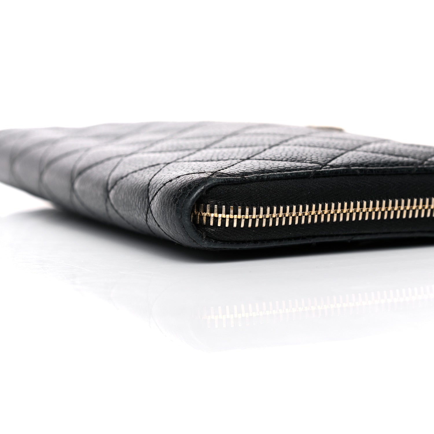 Chanel Caviar Quilted Large Zip Around Organizer Wallet Black 10 of 18