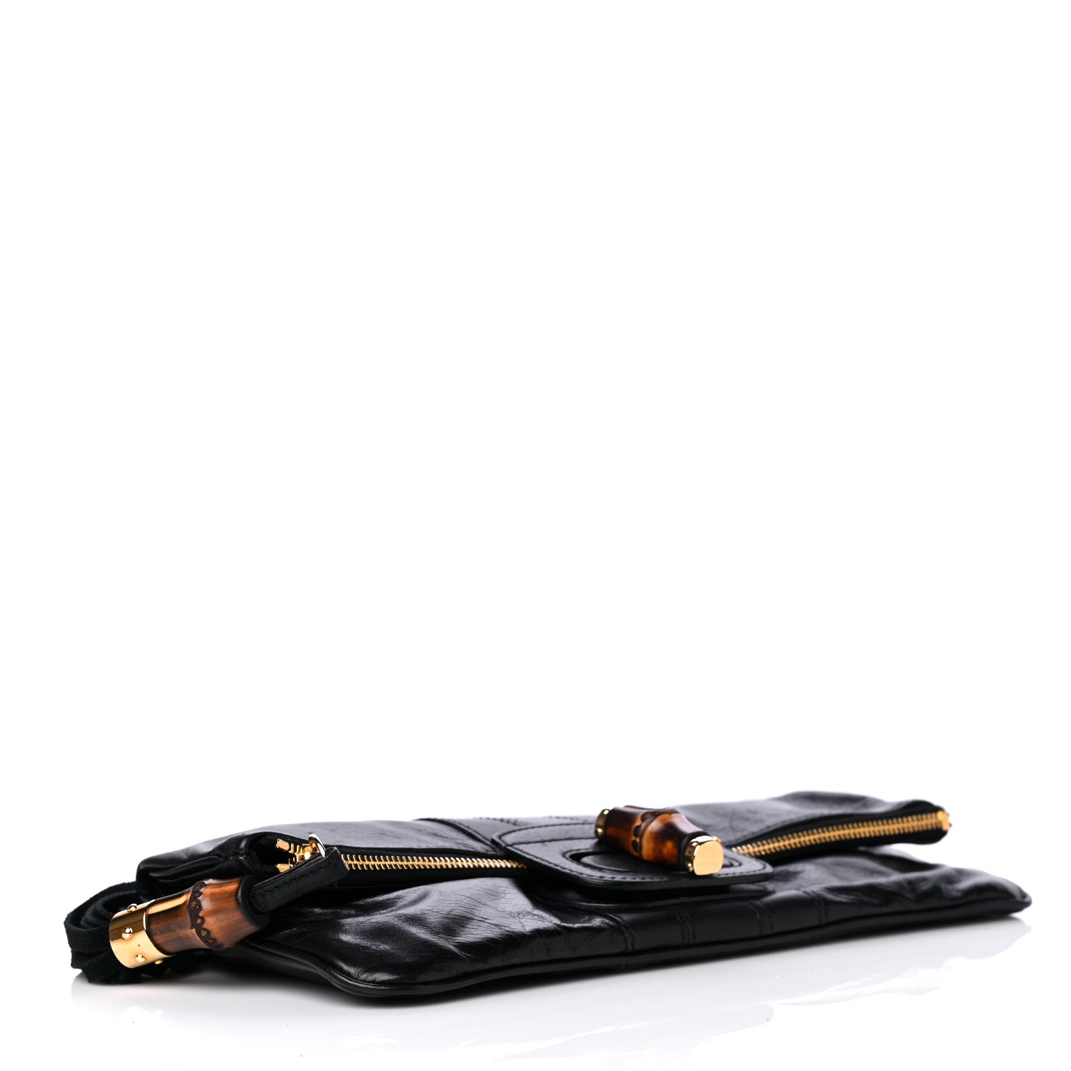 Gucci Calfskin Lucy Folded Clutch Black 4 of 9