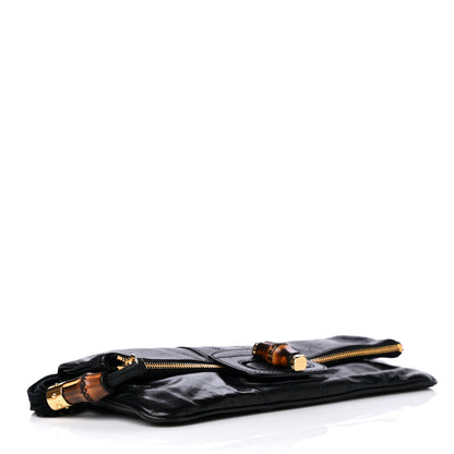 Gucci Calfskin Lucy Folded Clutch Black 4 of 9