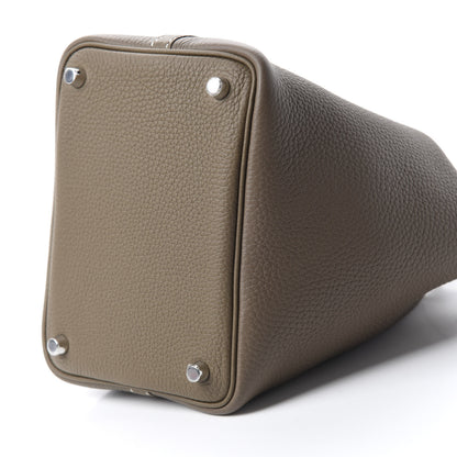 Hermes Taurillon Clemence Picotin Lock 18 PM Etoupe 7 of 11