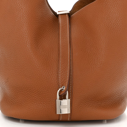 Hermes Taurillon Clemence Picotin Lock 26 GM Gold 8 of 11