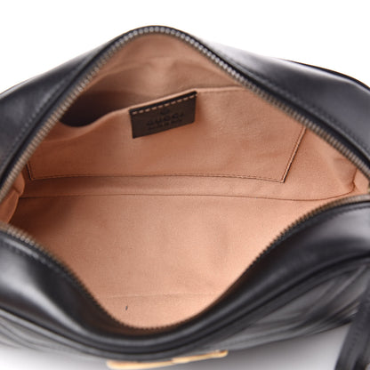 Gucci Calfskin Matelasse Small GG Marmont Chain Shoulder Bag Black 5 of 10