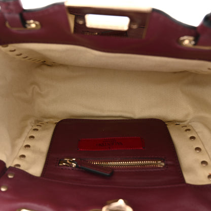 Valentino Garavani Vitello Mini Rockstud Tote Rubin 5 of 9