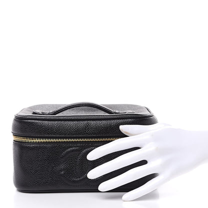Chanel Caviar Vanity Cosmetic Case Black 2 of 10