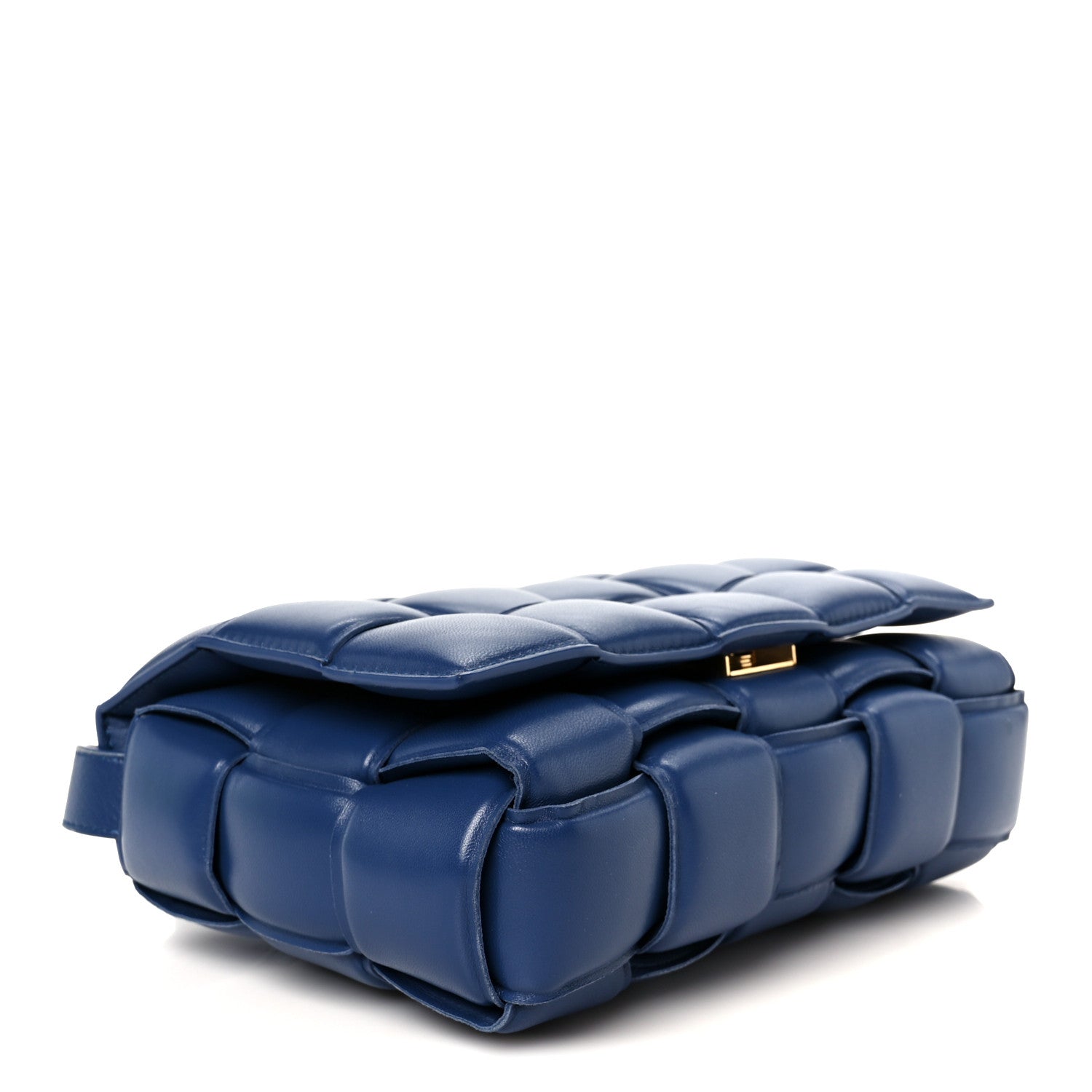 Bottega Veneta Nappa Maxi Intreccio Padded Cassette Crossbody Bag Deep Blue 4 of 12