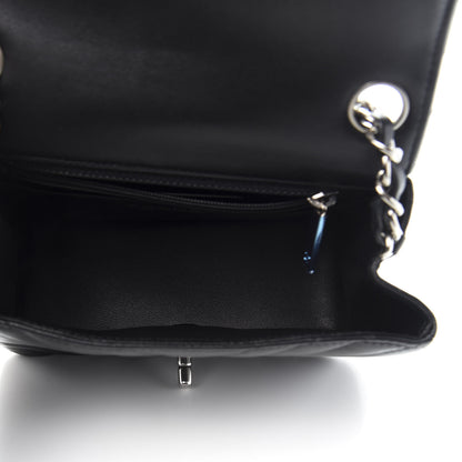 Chanel Lambskin Chevron Quilted Mini Square Flap Black 5 of 11