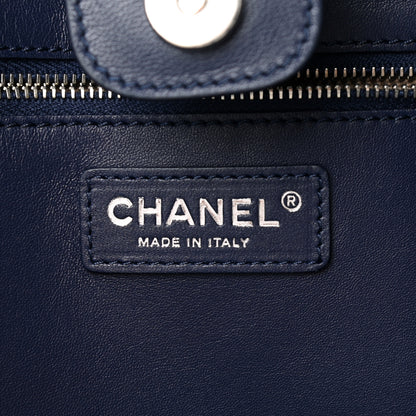 Chanel Calfskin Stitched Large Shopping Tote Dark Navy 6 of 11