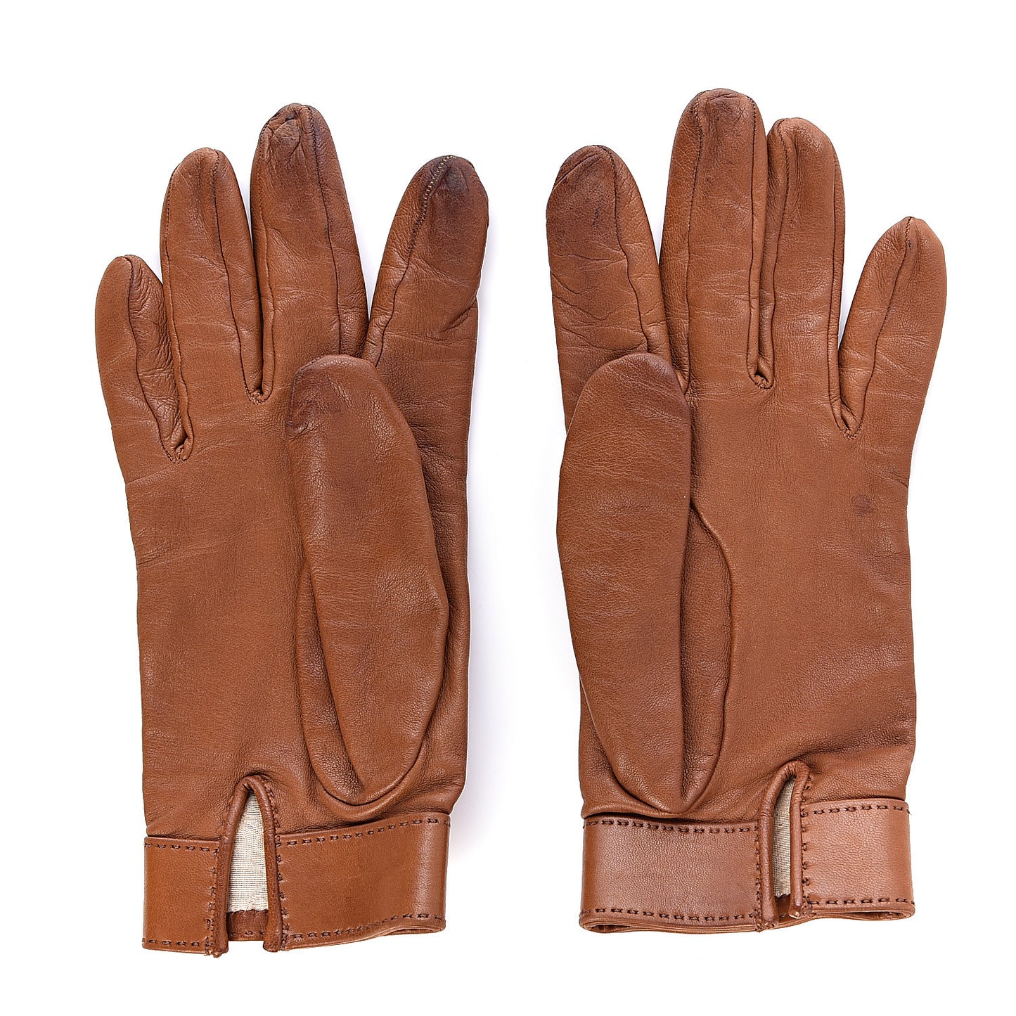 Lambskin Collier De Chien Gloves 8 Gold