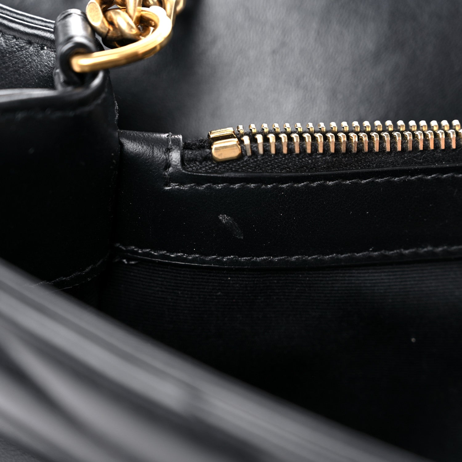 Saint Laurent Calfskin Y Quilted Monogram Medium Loulou Chain Satchel Black 14 of 18