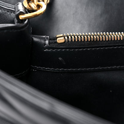 Saint Laurent Calfskin Y Quilted Monogram Medium Loulou Chain Satchel Black 14 of 18