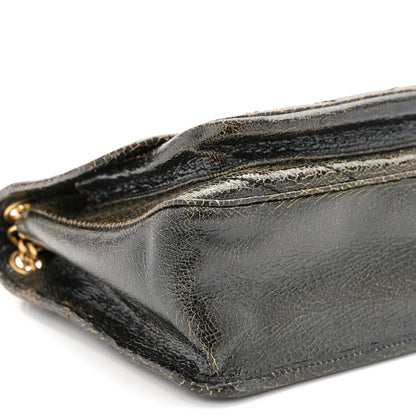 Saint Laurent Crinkled Calfskin Matelasse Monogram Medium Niki Chain Satchel Black Ocra 10 of 13