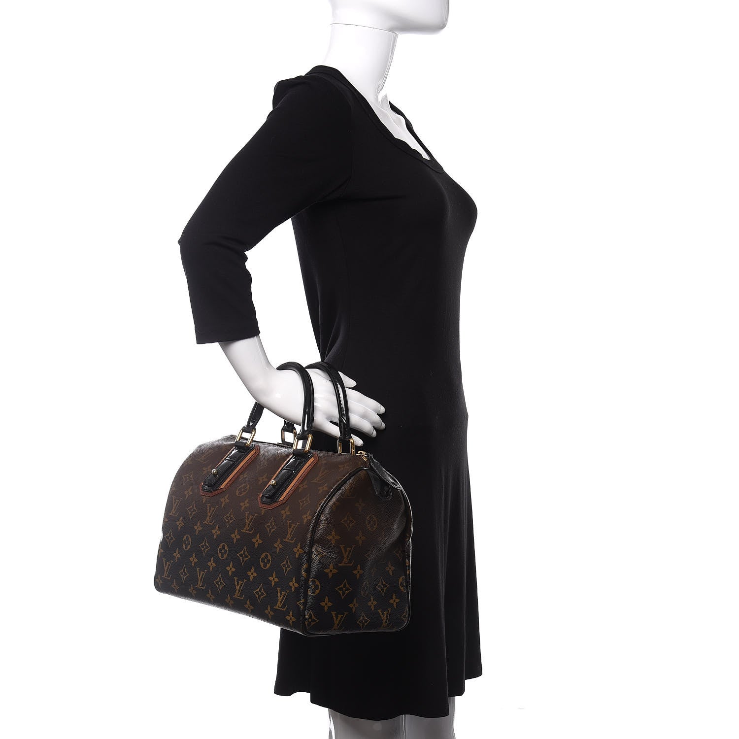 Louis Vuitton Monogram Mirage Speedy 30 Black 2 of 10