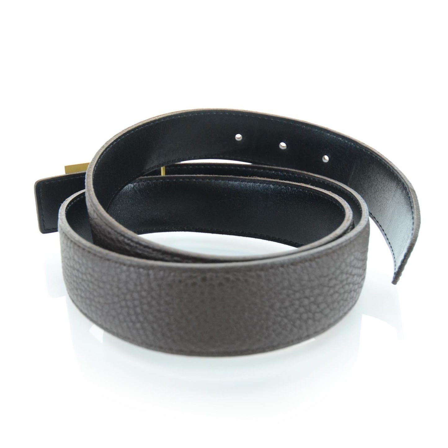 Leather Reversible H Belt 85 Brown Black