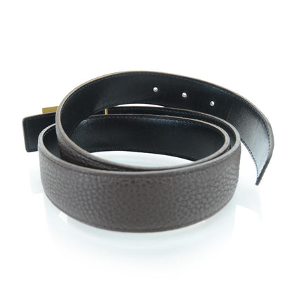 Hermes Leather Reversible H Belt 85 Brown Black 3 of 7
