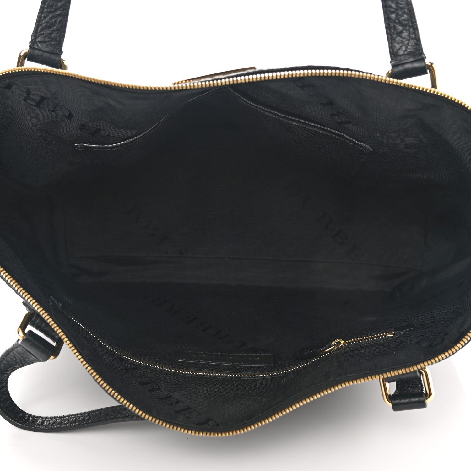 Burberry Signature Grain Calfskin Medium Welburn Tote Black 4 of 8