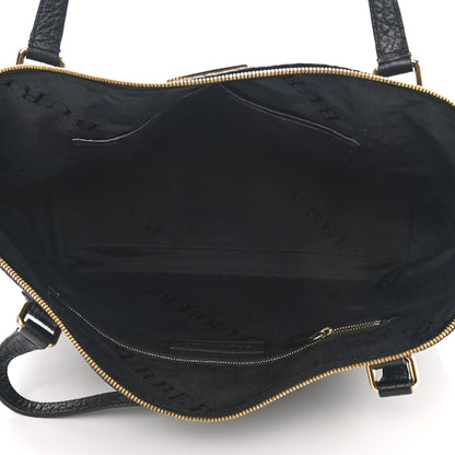 Burberry Signature Grain Calfskin Medium Welburn Tote Black 4 of 8