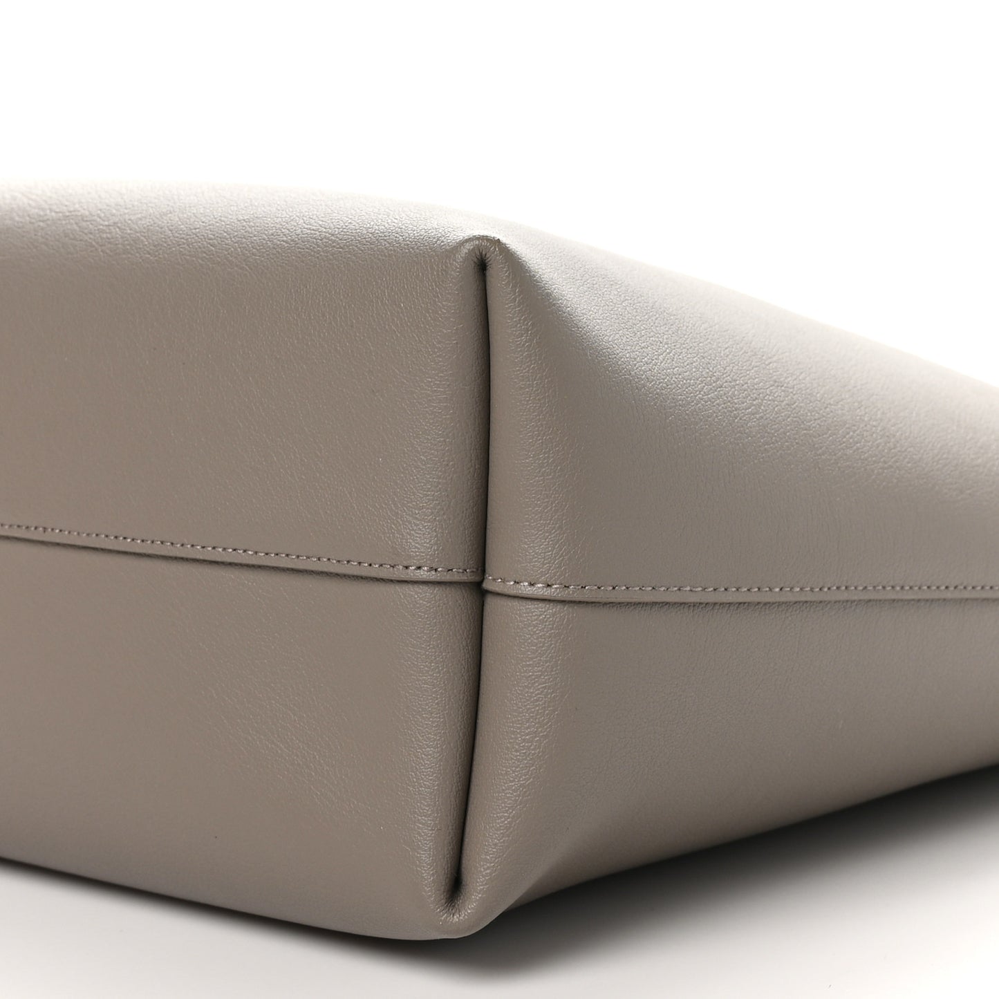 Calfskin Large Shopping Tote Oyster Gray