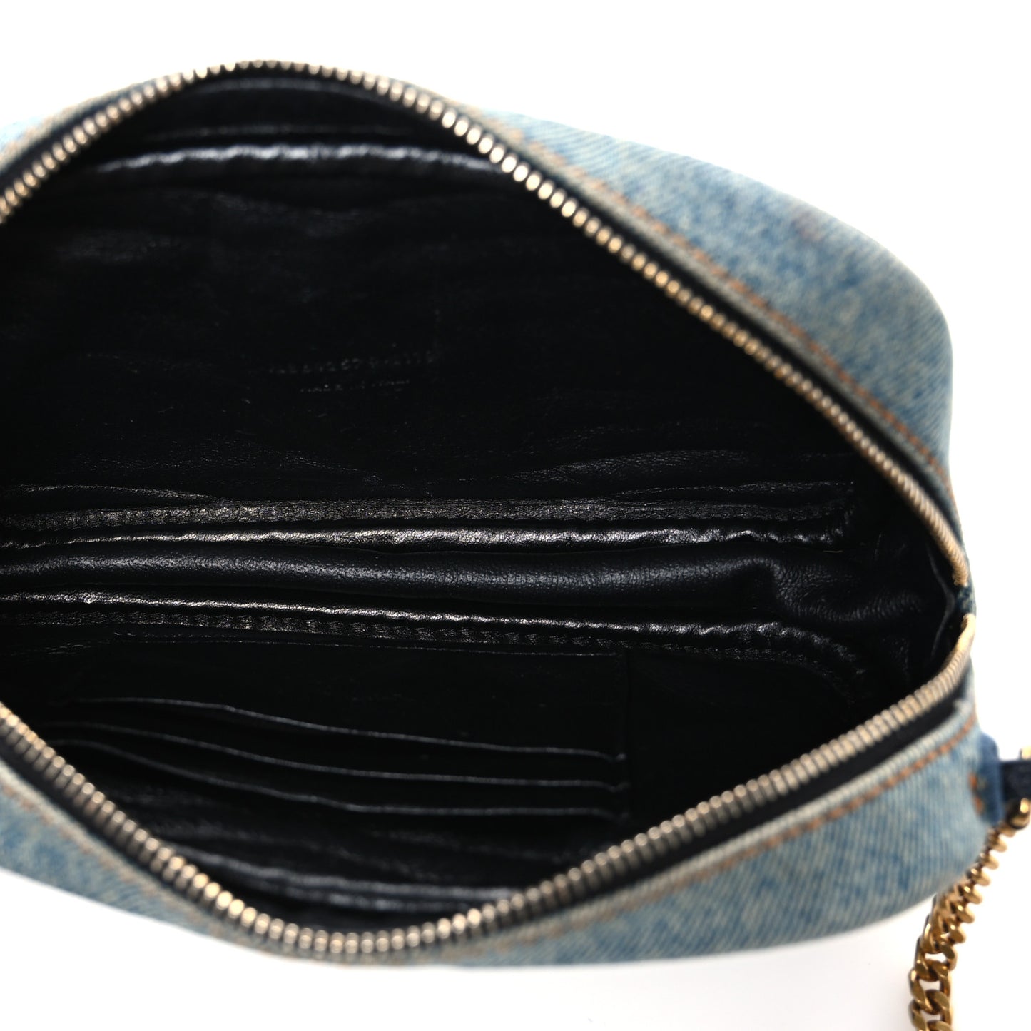 Denim Matelasse Monogram Mini Lou Camera Bag California Blue