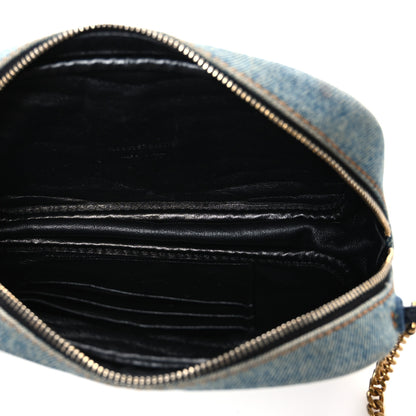 Saint Laurent Denim Matelasse Monogram Mini Lou Camera Bag California Blue 5 of 11