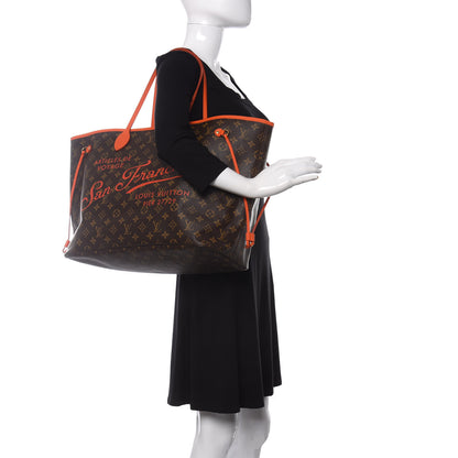 Louis Vuitton Monogram Articles de Voyage Ikat San Francisco LV Cup Neverfull GM Orange 2 of 10