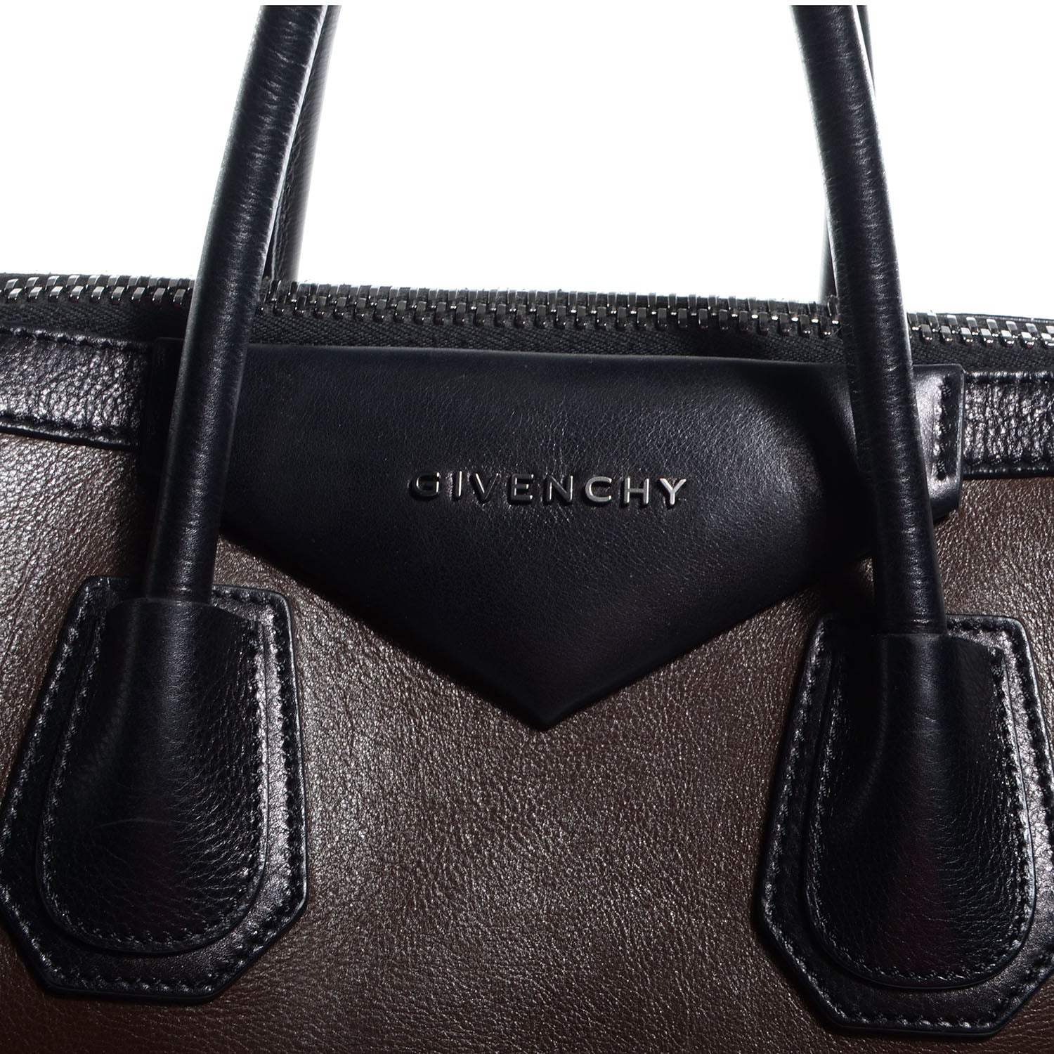 Givenchy Calfskin Medium Bi-Color Antigona Brown Black 8 of 10