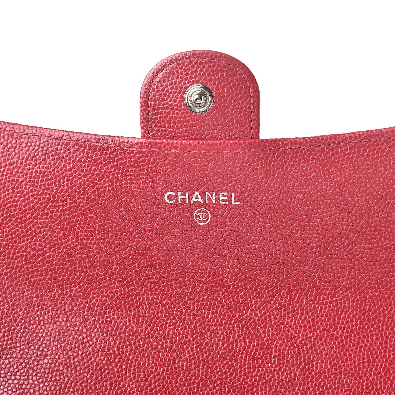 Chanel Caviar Quilted Large Gusset Flap Wallet Pink 6 of 9