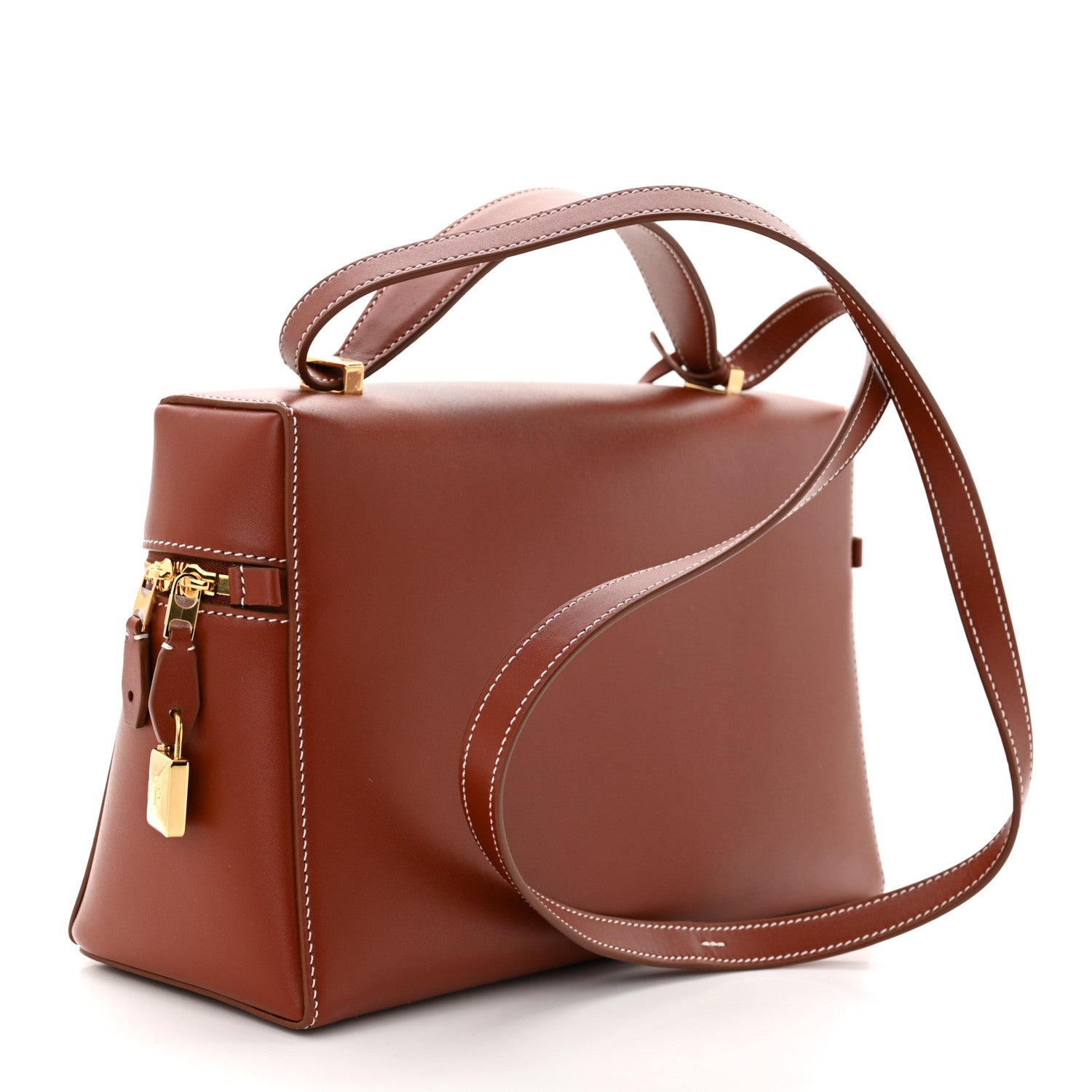 Loro Piana Saddle Calfskin Extra Bag L27 Deep Kummel 1596354