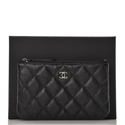 Chanel Iridescent Caviar Quilted Small Cosmetic Case Black 8 of 8
