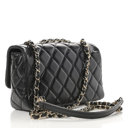 Chanel Shiny Lambskin Quilted Small Montcoco Flap Black 3 of 12