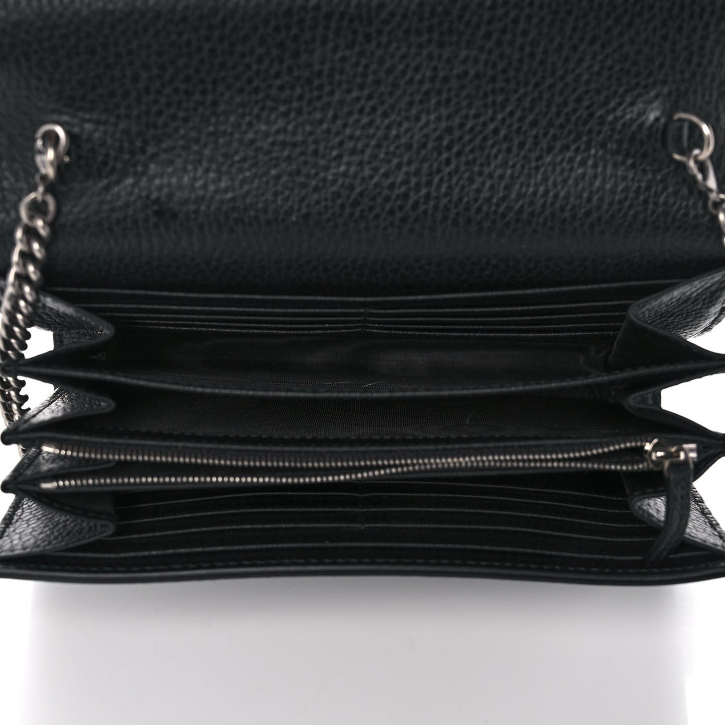 Calfskin Mini Dionysus Chain Wallet Black