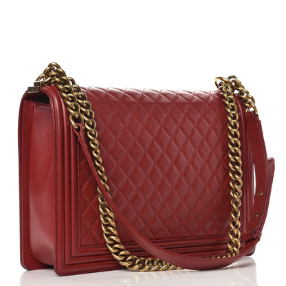 Chanel Lambskin Quilted Large Boy Flap Red 4 of 10