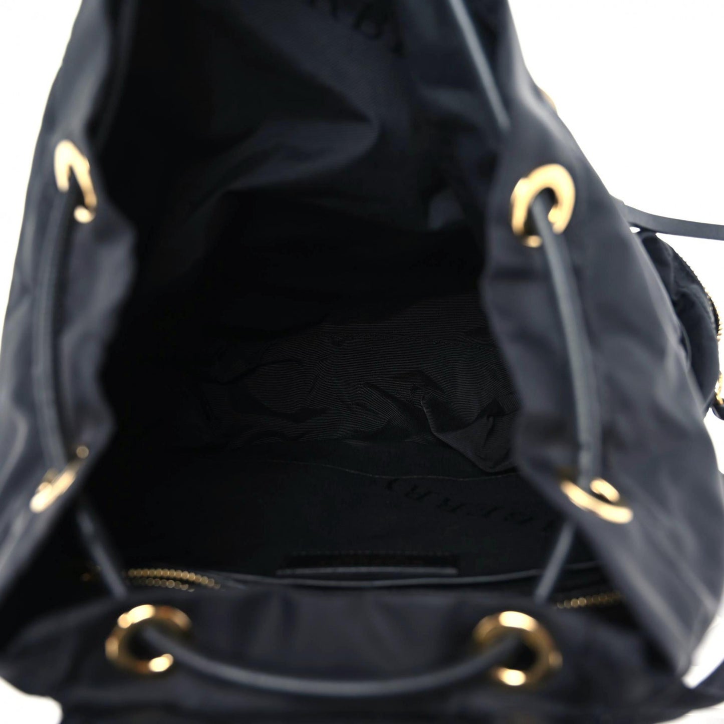Nylon Medium Rucksack Runway Backpack Black Gold