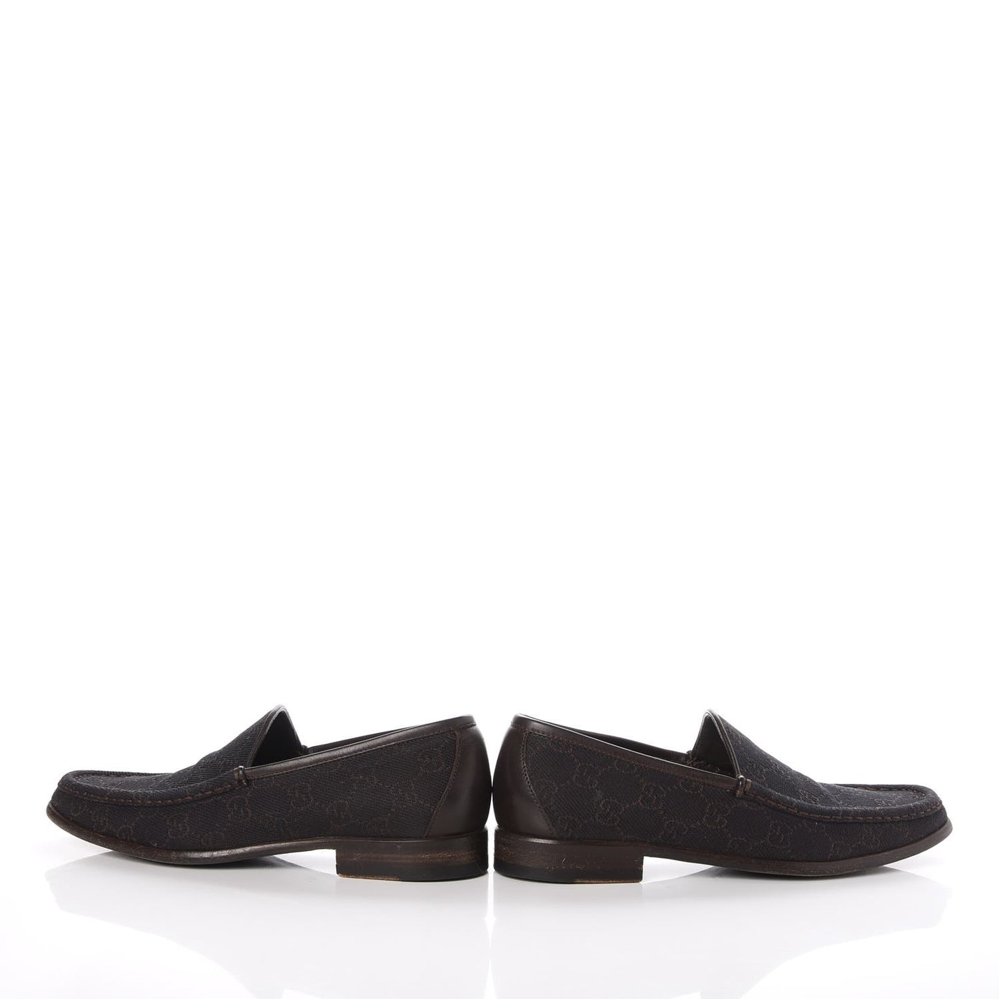 Denim Monogram Loafers 8 Dark Brown