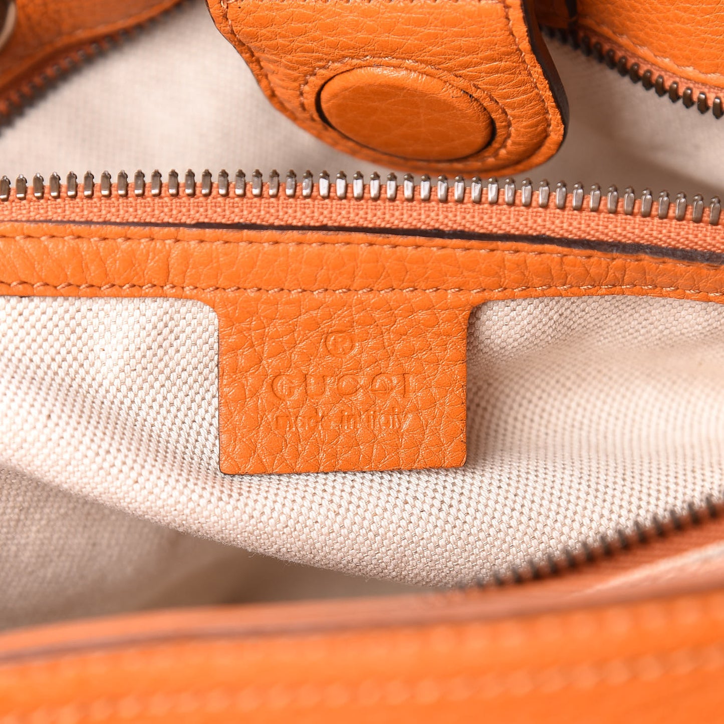 Cellarius Calfskin Medium Bamboo Shopper Tote Orange