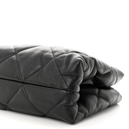 Chanel Lambskin Quilted Small Shopping Bag Black 10 of 10