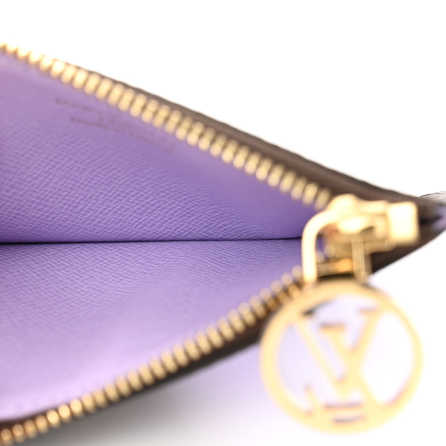 Monogram Zipped Romy Card Holder Bubble Tea
