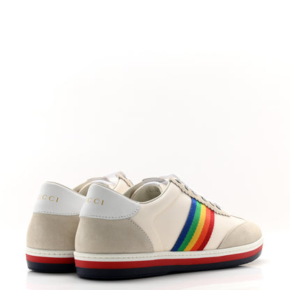 Gucci Suede Rainbow Womens G74 Sneakers 38 White 4 of 9