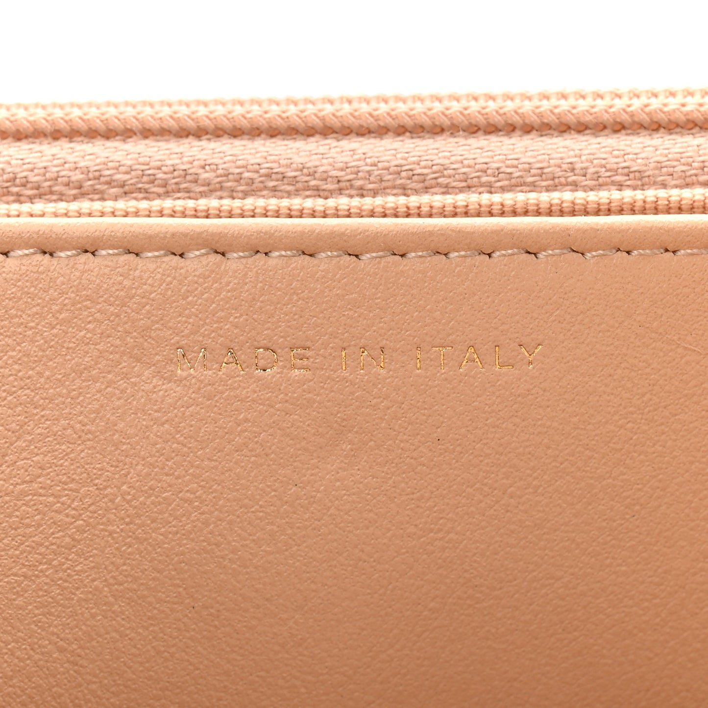 Caviar Quilted Wallet on Chain WOC Beige