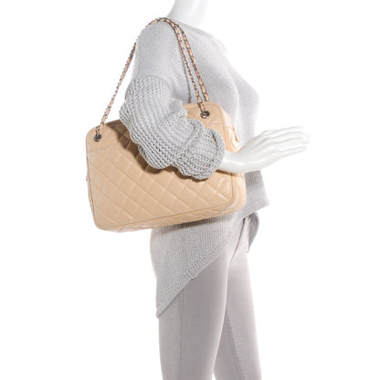 Chanel Lambskin Quilted Large Camera Case Beige 2 of 7