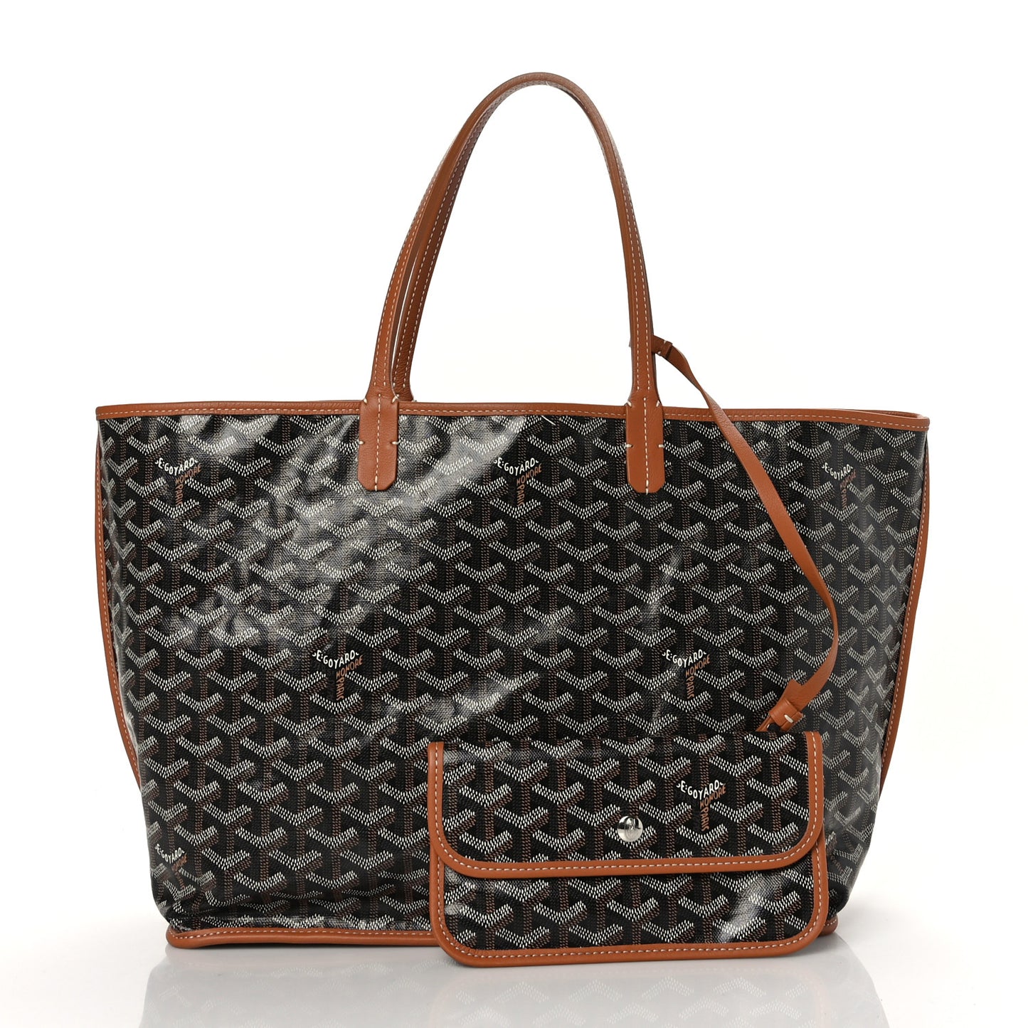 Goyardine Reversible Anjou PM Black Gold